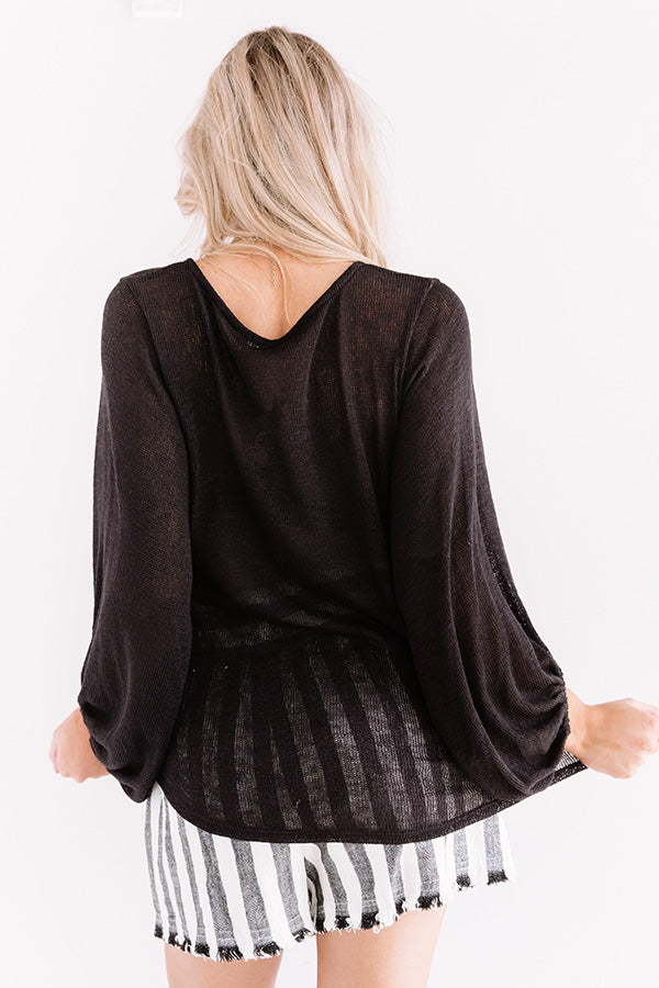 London Leisure Knit Top in Black • Impressions Online Boutique