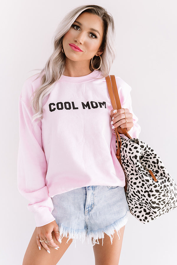 Cool Mom Sweatshirt In Pink Image - 1
