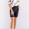On The Right Track High Waist Active Shorts in Navy Image - 1