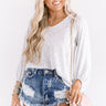 London Leisure Knit Top in Grey Image - 1