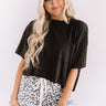 Cool Girl Crop Top in Black Image - 1