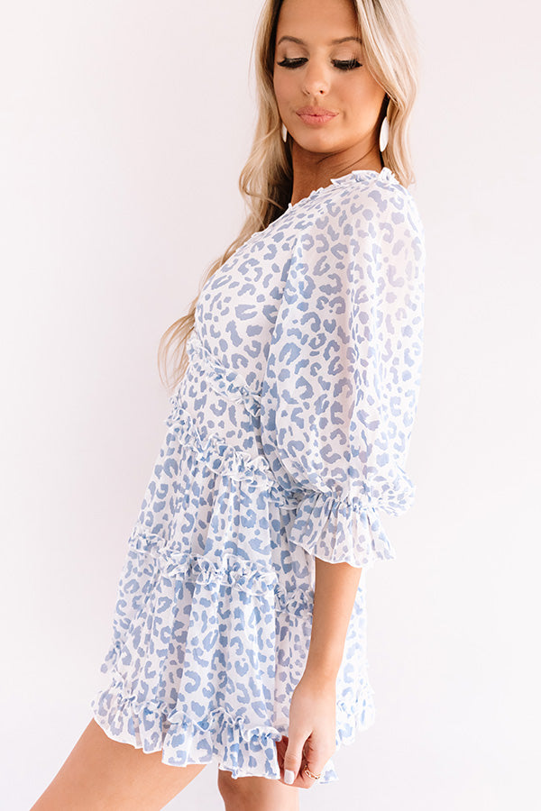 London Lovely Leopard Ruffle Dress Image - 4