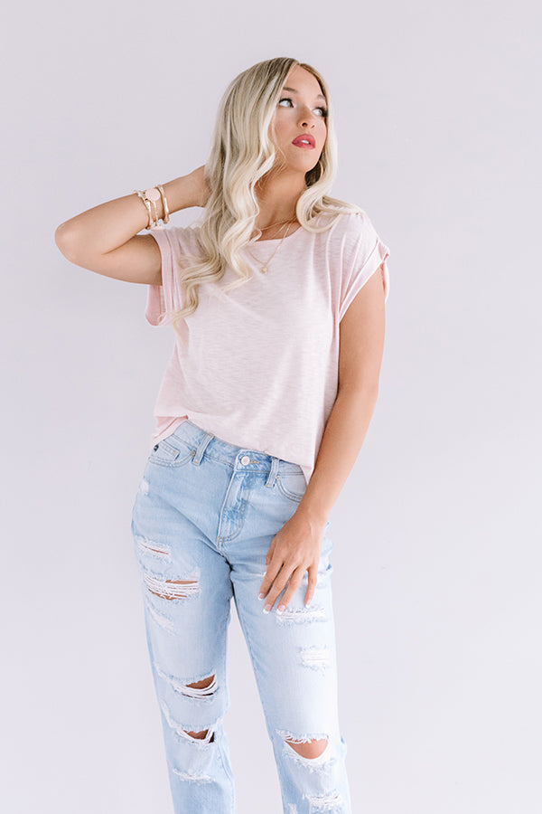 River Walk Shift Tee in Pink Image - 4