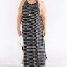 St. Tropez Promise Stripe Maxi In Black Curves Image - 1
