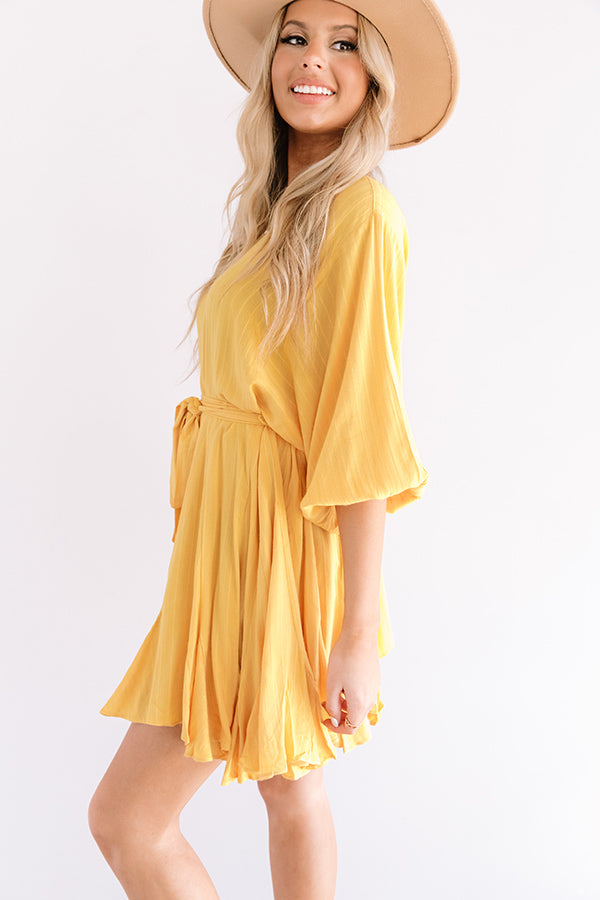 Valley Girl Ruffle Dress in Marigold Image - 5