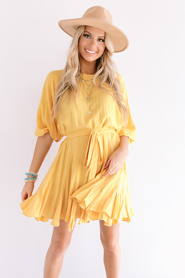 Valley Girl Ruffle Dress in Marigold Image - 3