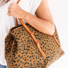 New Crush Canvas Leopard Tote In Brown Image - 1