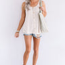 Patio Pretty Waffle Knit Tank In Birch Image - 1