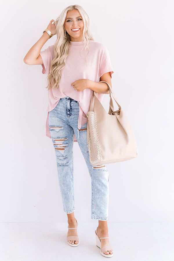 Theme Song Shift Tee In Pink Image - 3