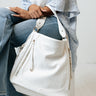 City Chic Faux Leather Tote In White Image - 1