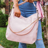 French Travels Faux Leather Tote in Blush Image - 1