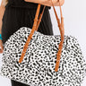 New Crush Canvas Leopard Tote In Ivory Image - 1