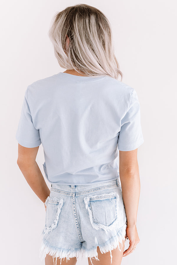 Social Butterfly Crop Top in Airy Blue Image - 4