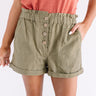 The Scout High Waist Shorts in Martini Olive Image - 1