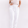 The Puesto High Waist Joggers In White Image - 1