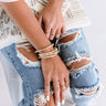 Style Remix Beaded Bracelet Set In Ivory Image - 1
