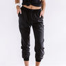 The Grove High Waist Joggers in Black Image - 1