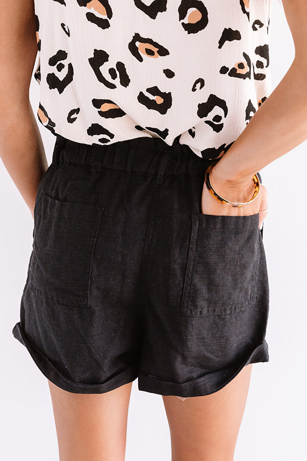 The Scout High Waist Shorts in Black Image - 5