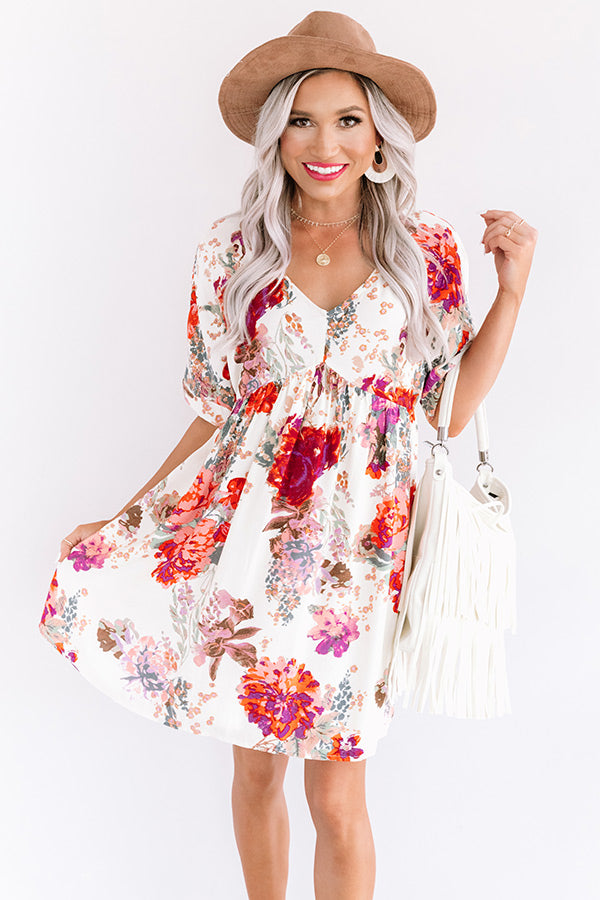 Strolling In Santorini Babydoll Dress in Cream Image - 2