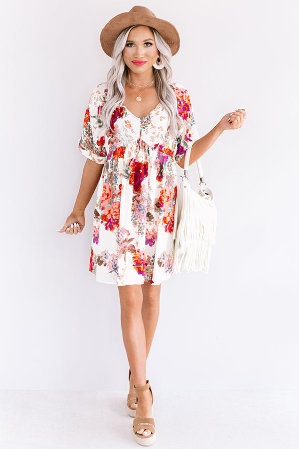 Strolling In Santorini Babydoll Dress in Cream Image - 1