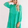 Romantic History Shift Dress In Kelly Green Image - 1