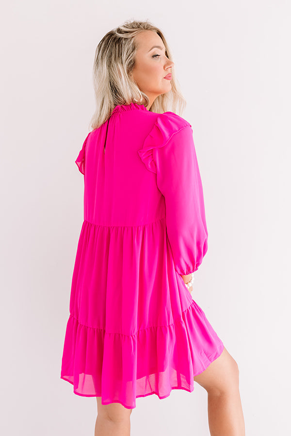 Romantic History Shift Dress In Hot Pink • Impressions Online Boutique