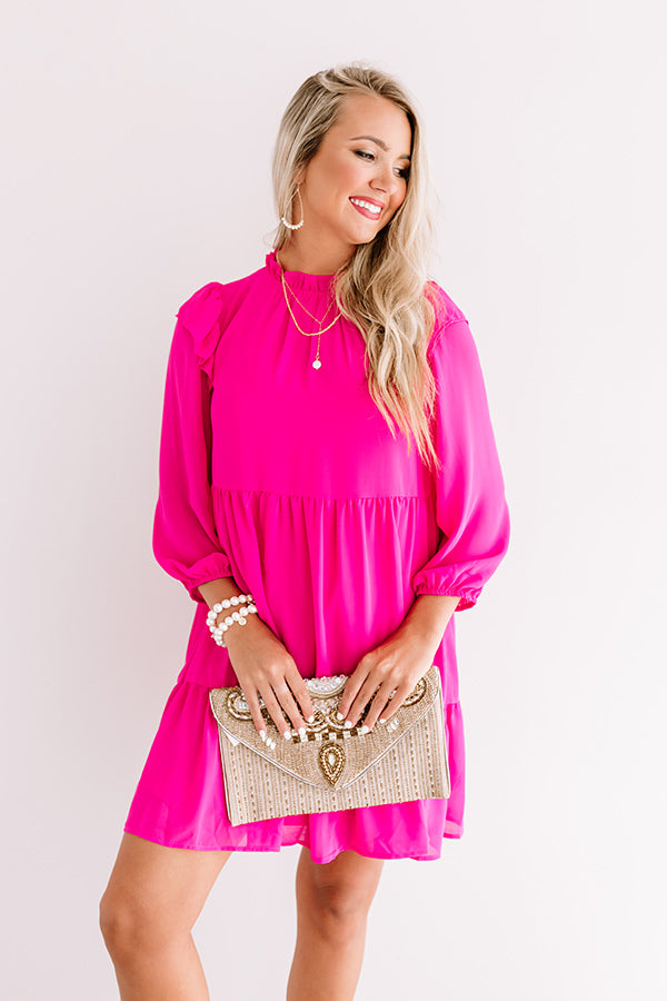 Romantic History Shift Dress In Hot Pink • Impressions Online Boutique