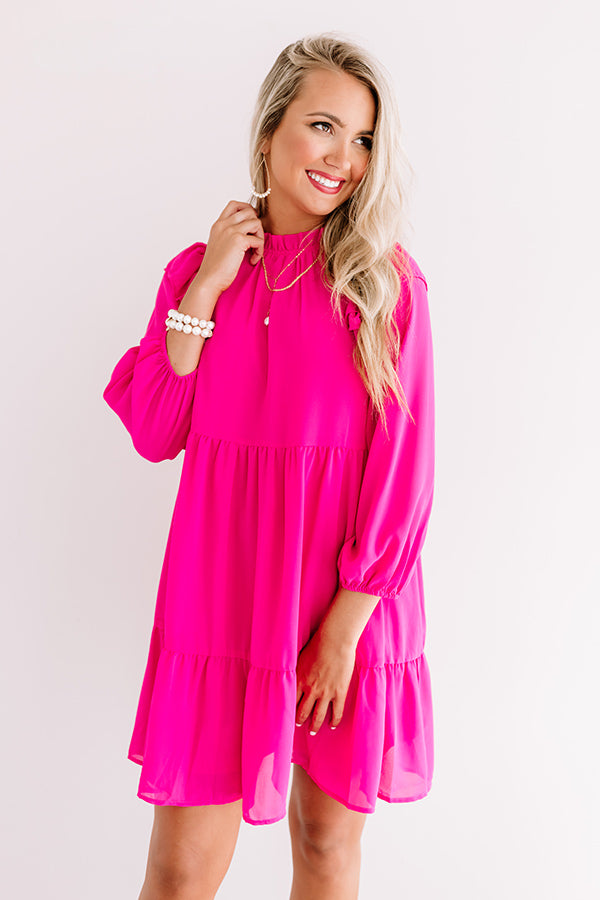 Romantic History Shift Dress In Hot Pink • Impressions Online Boutique