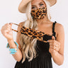 Solo Trip Cloth Face Mask in Brown Leopard Print Image - 1