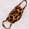 Solo Trip Children's Cloth Face Mask in Brown Leopard Print Image - 1