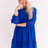 Romantic History Shift Dress In Royal Blue Image - 1