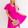 Bali Daydream Babydoll Dress In Fuchsia Image - 1