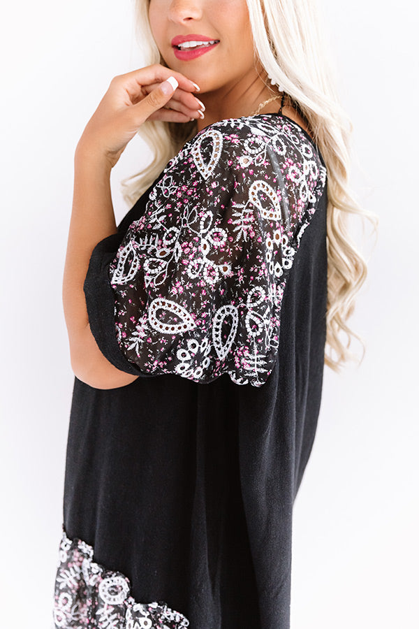 Parisian Party Shift Tunic Dress in Black Image - 4