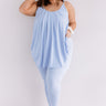 Free Flowing Shift Tank in Sky Blue Curves Image - 1