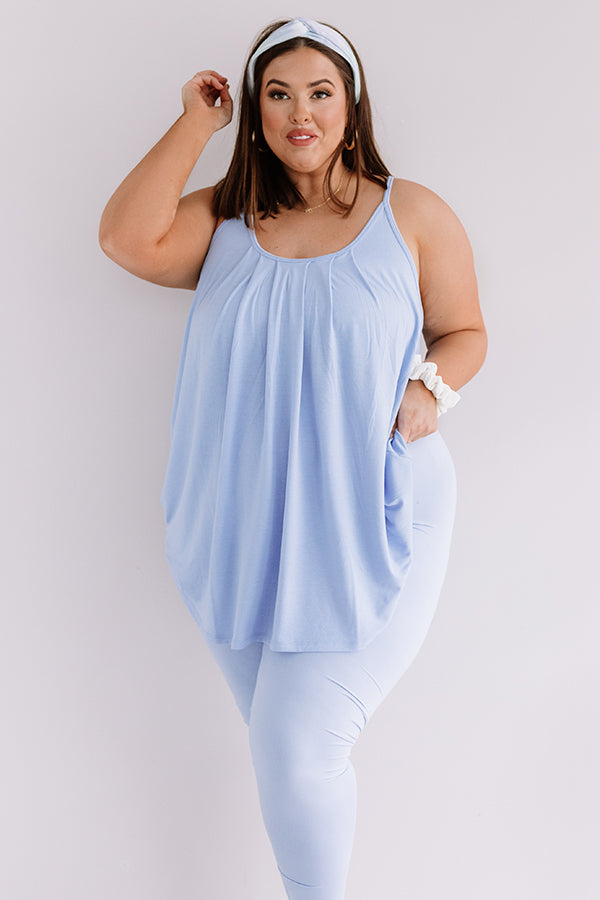 Free Flowing Shift Tank in Sky Blue Curves Image - 2
