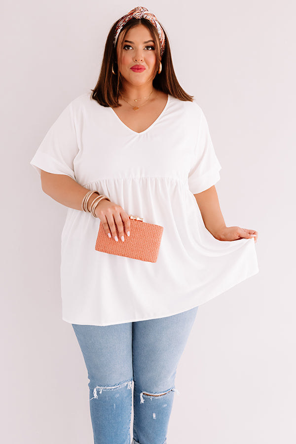 Downtown Brooklyn Babydoll Top In Cream Curves Image - 2