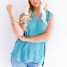 Riverside Romance Shift Top In Teal Image - 1
