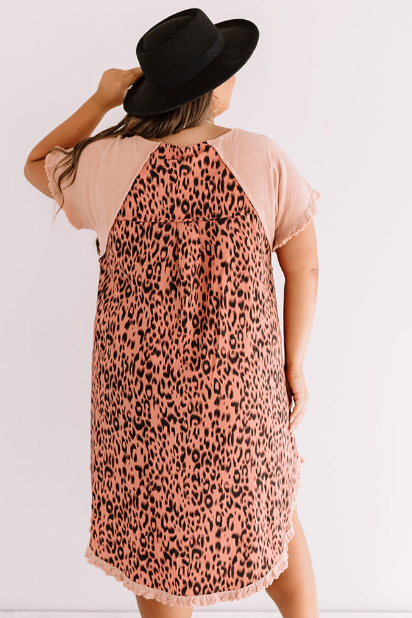 Wild Wishes Frayed Leopard Dress Curves Image - 4