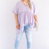 Downtown Brooklyn Babydoll Top In Lavender  Curves Image - 1