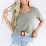 Coastal Chic Shift Tee In Sage Image - 1