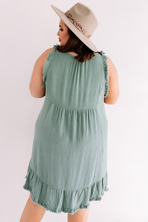 Sunny Sensation Frayed Dress Curves Image - 3