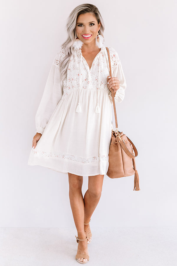 Gondola Gorgeous Babydoll Tunic Dress In Ivory Image - 1