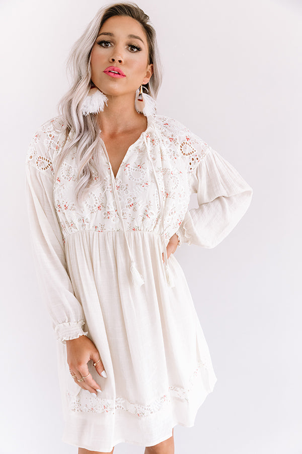 Gondola Gorgeous Babydoll Tunic Dress In Ivory Image - 4