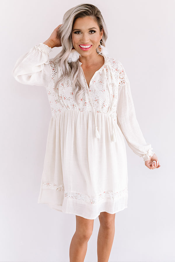 Gondola Gorgeous Babydoll Tunic Dress In Ivory Image - 2