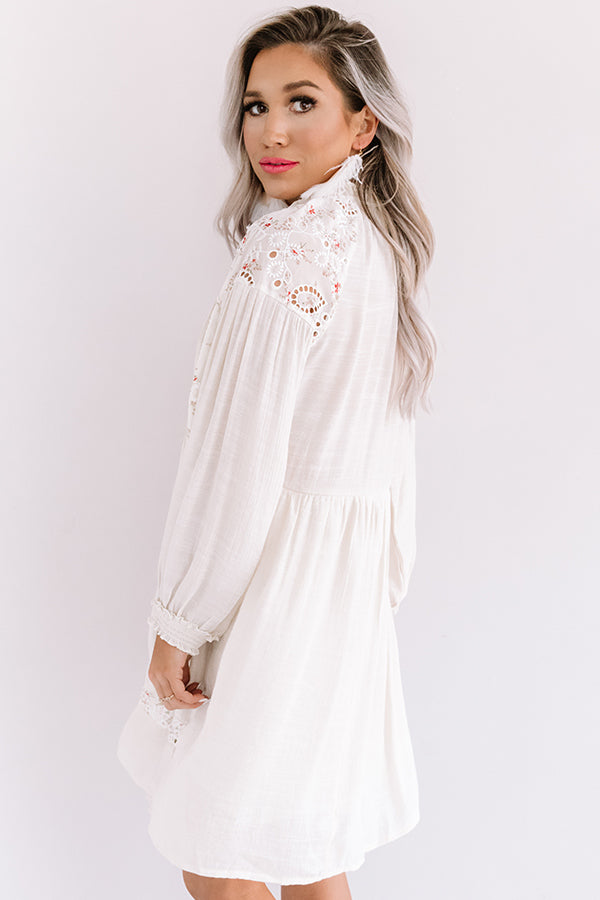 Gondola Gorgeous Babydoll Tunic Dress In Ivory Image - 5