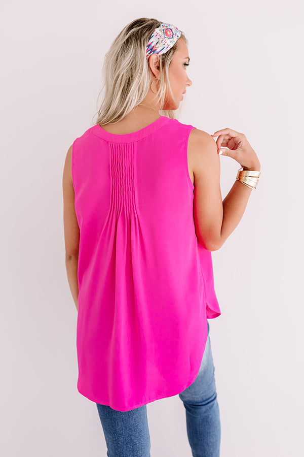 Riverside Romance Shift Top In Hot Pink Image - 5