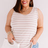 Sweeter In Stripes Shift Tank In Warm Taupe   Curves Image - 1
