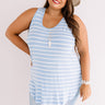 Sweeter In Stripes Shift Tank In Sky Blue Curves Image - 1