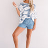 Follow The Coastline Tie Dye Top In Airy Blue Image - 1