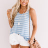 Sweeter In Stripes Shift Tank In Sky Blue Image - 1